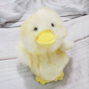 Vintage Russ Chick A Loo Baby Duck 7 Inch Plush Stuffed Animal Sparkly Easter